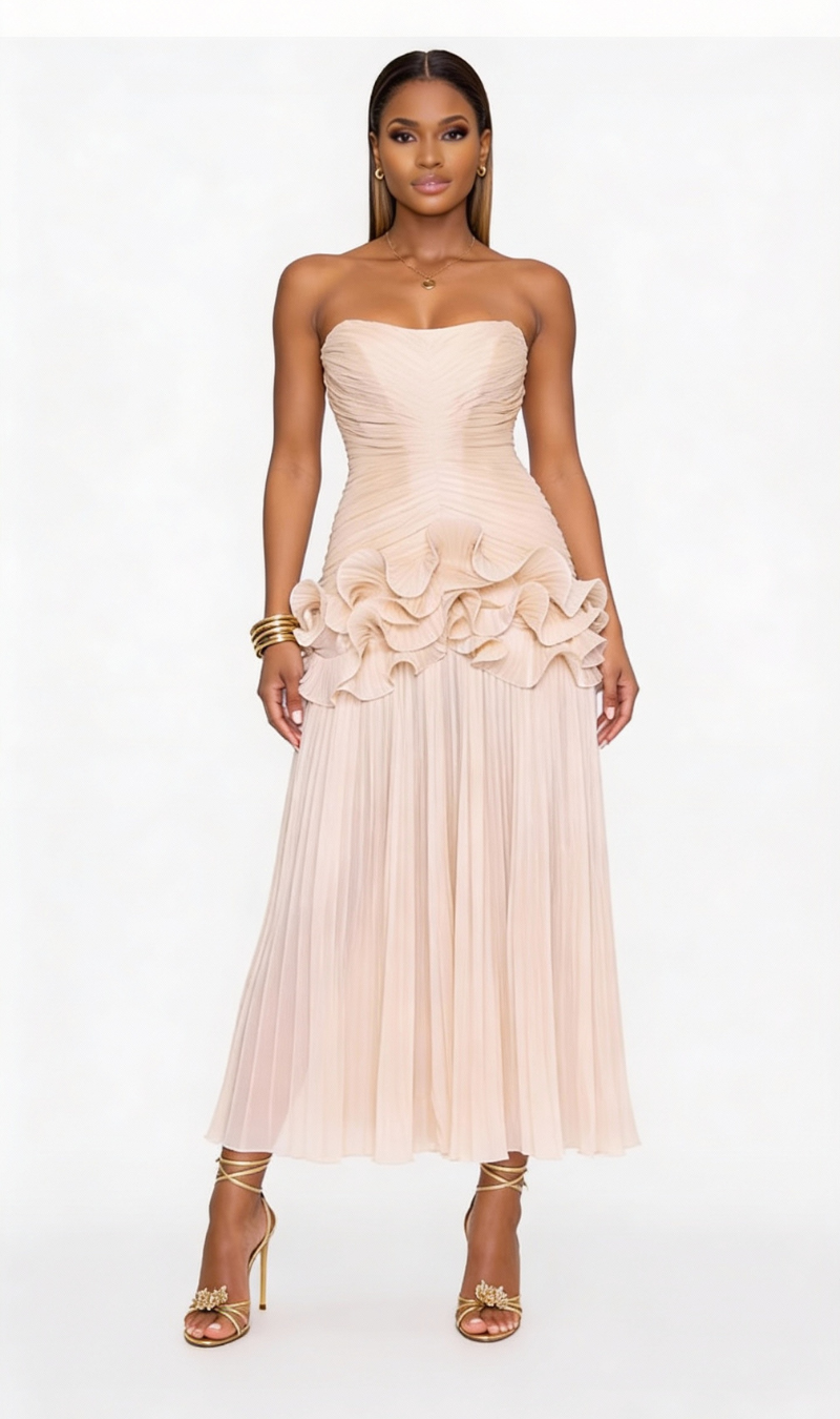 Valencia Ruffle Midi