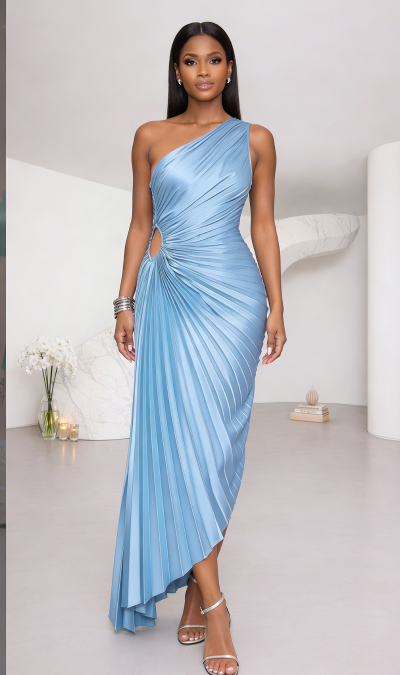 Nicola Pleated Maxi Dress