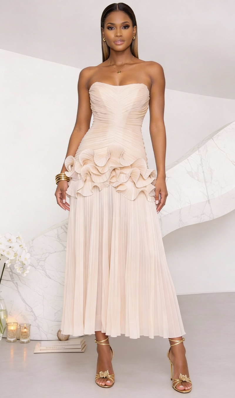 Valencia Ruffle Midi